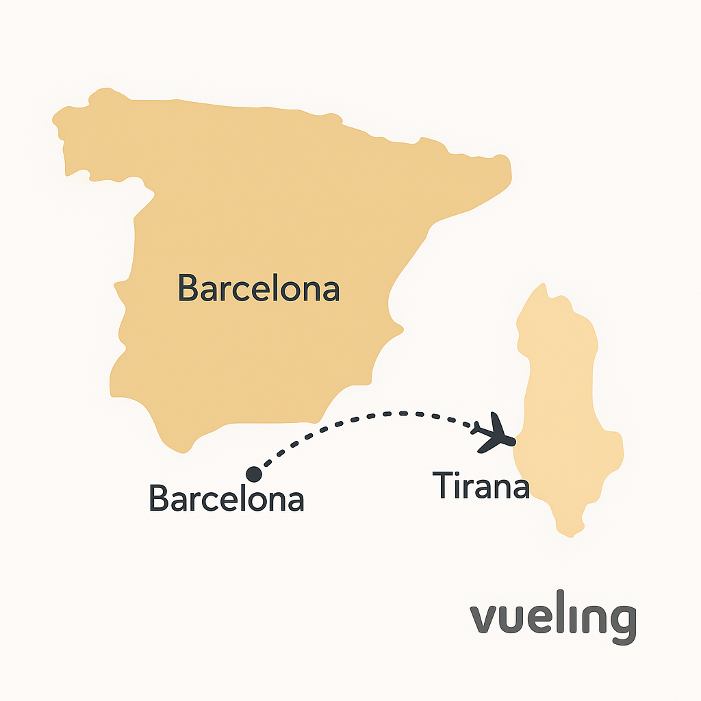 image-2 Vueling zgjat linjën Barcelonë–Tiranë në fluturime gjithëvjetore