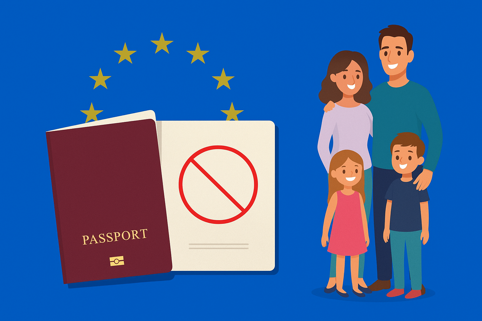 a happy family in EU